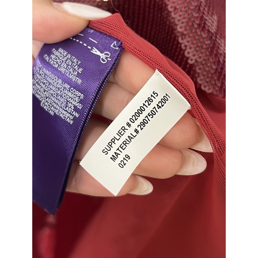 Ralph Lauren Purple Label Red Sequin Southwestern Sheath Dress 8 NWT $6700 RARE - Picture 12 of 15